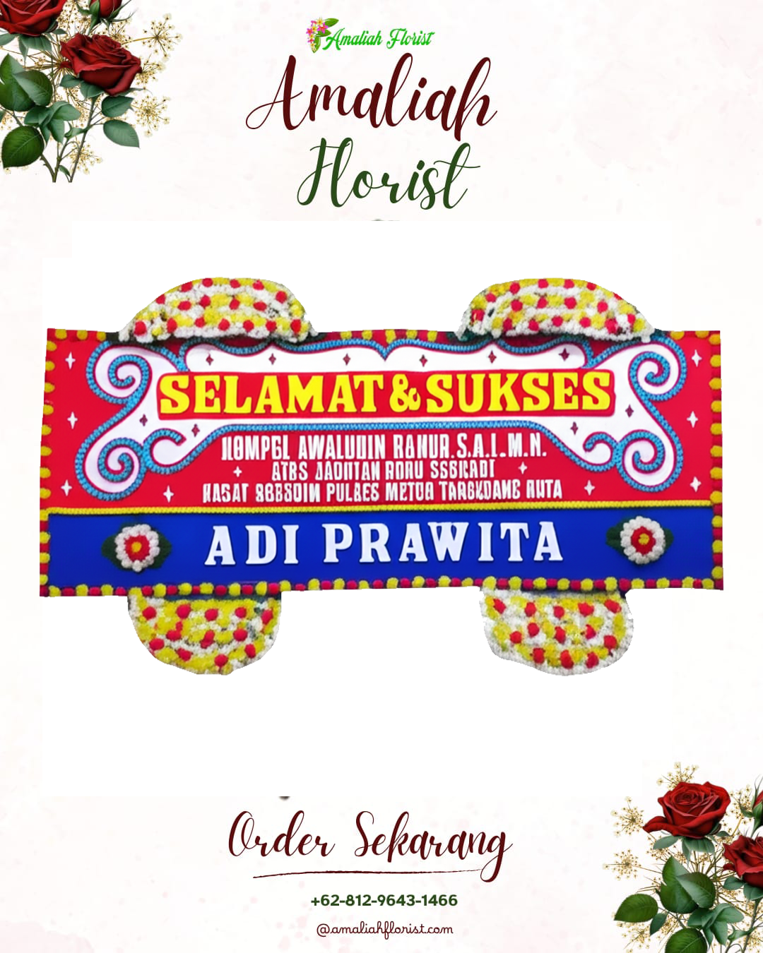Papan Bunga Ucapan Selamat Arosbaya
